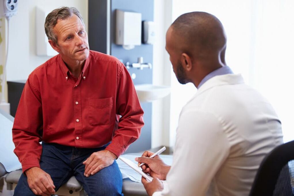 consulta com um médico para prostatite crônica